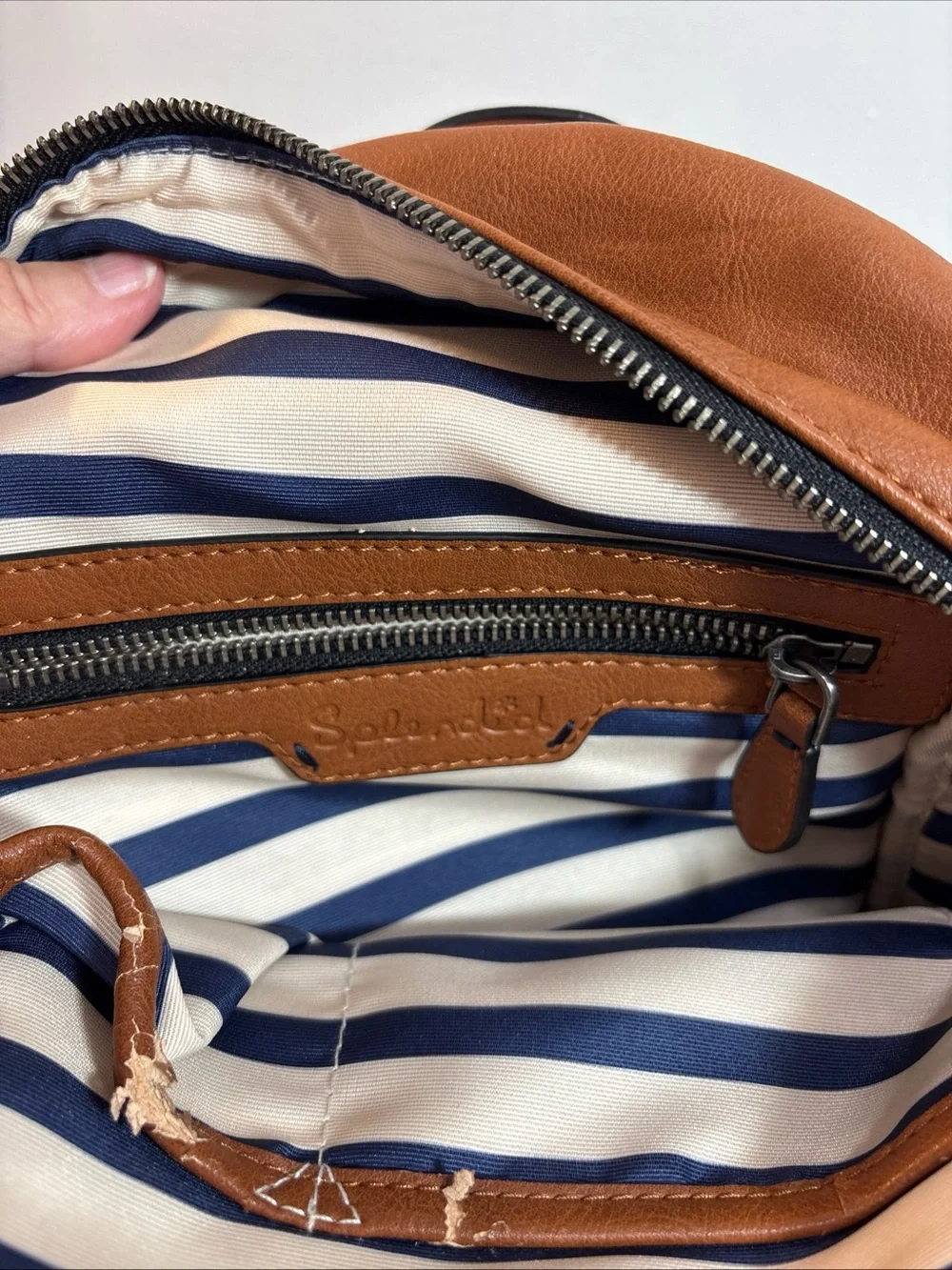 Splendid Womens Leather Mini Backpack - Brown